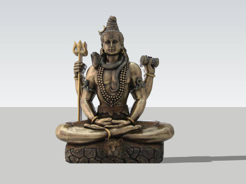 Antique Brass Buddha sketchup model preview - SketchupBox