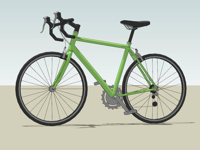 Green Mountain Bike sketchup model preview - SketchupBox