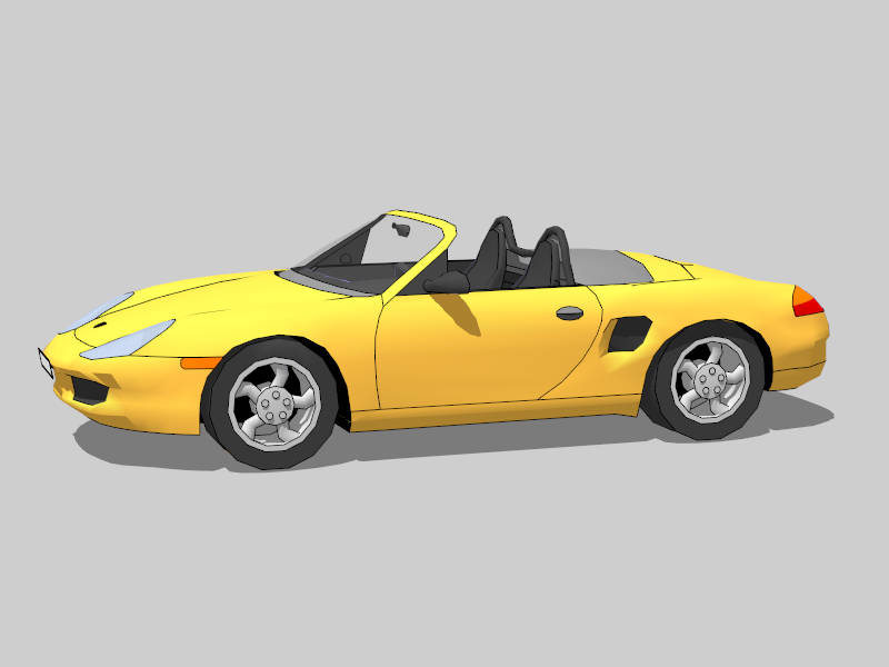 Porsche Boxster Car sketchup model preview - SketchupBox