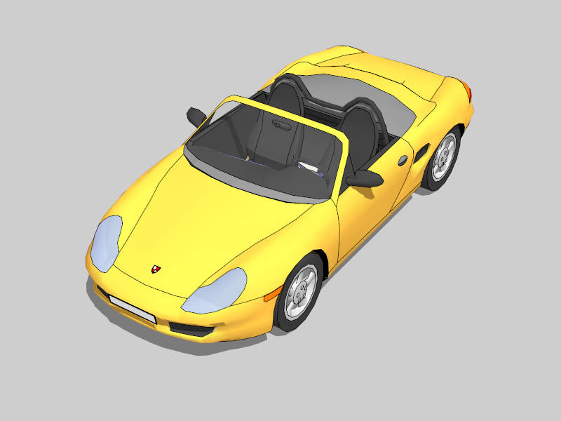 Porsche Boxster Car sketchup model preview - SketchupBox