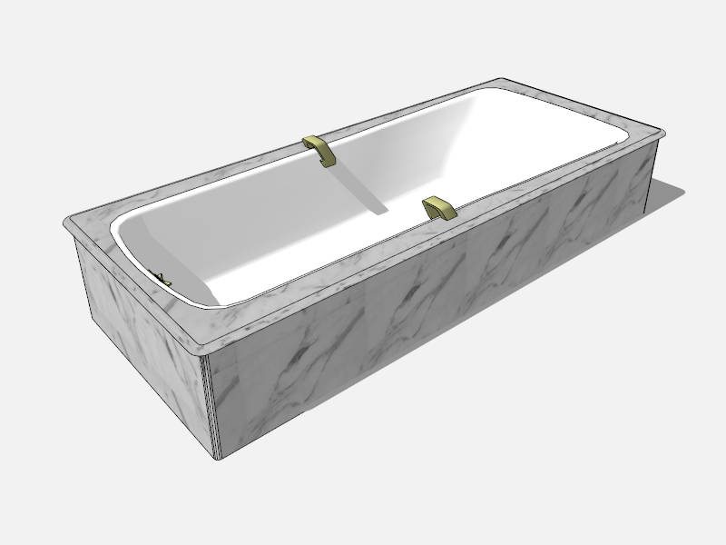 Built in Soaking Tub sketchup model preview - SketchupBox