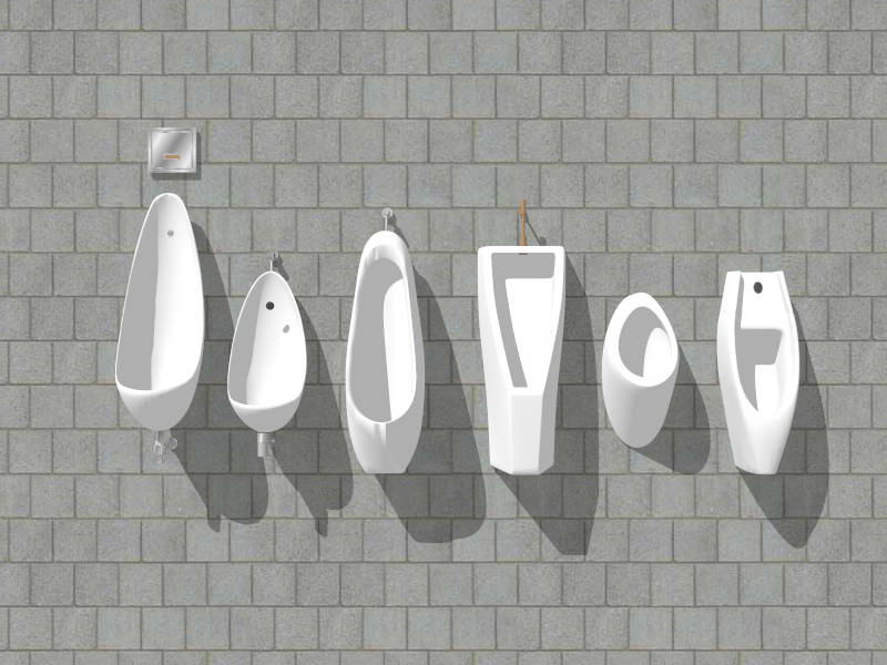 Commercial Urinals sketchup model preview - SketchupBox