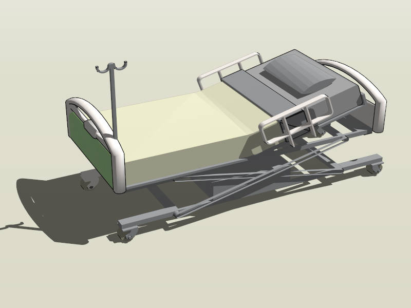 Adjustable Hospital Bed sketchup model preview - SketchupBox