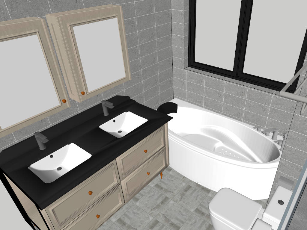 Small Bathroom Renovation Idea sketchup model preview - SketchupBox
