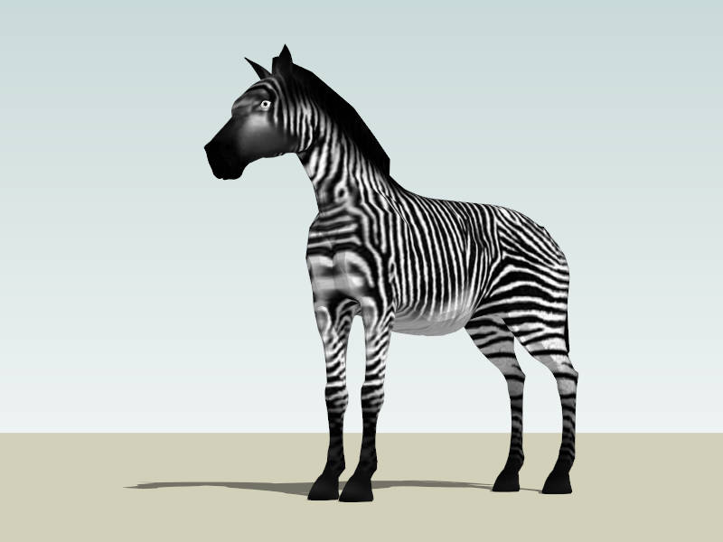 Common Zebra sketchup model preview - SketchupBox