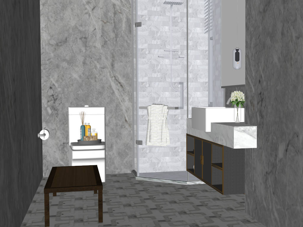 Small Bathroom Remodel Idea sketchup model preview - SketchupBox