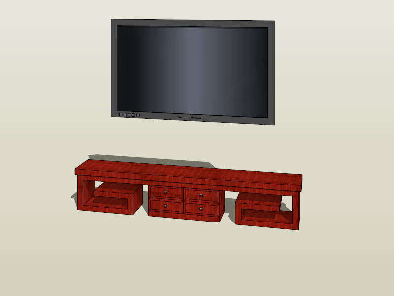 Chinese Style TV Stand sketchup model preview - SketchupBox