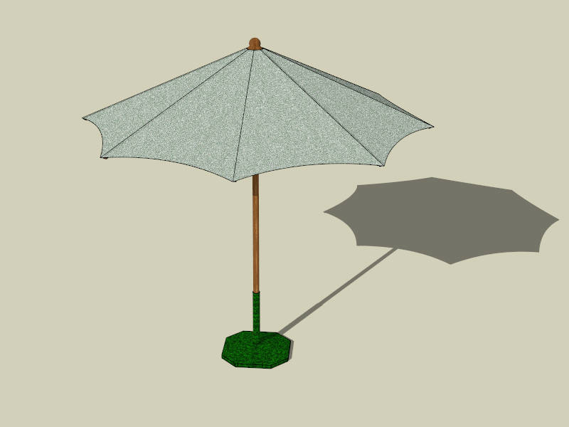 Garden Patio Umbrella sketchup model preview - SketchupBox