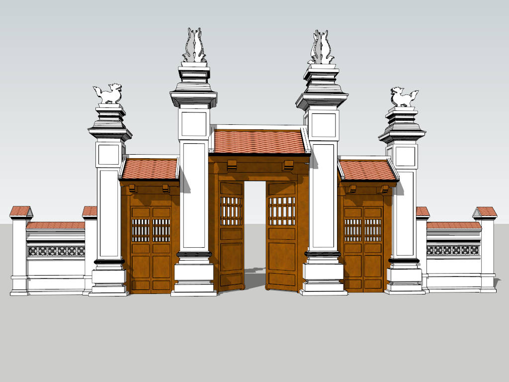 Ancient Entrance Gate sketchup model preview - SketchupBox