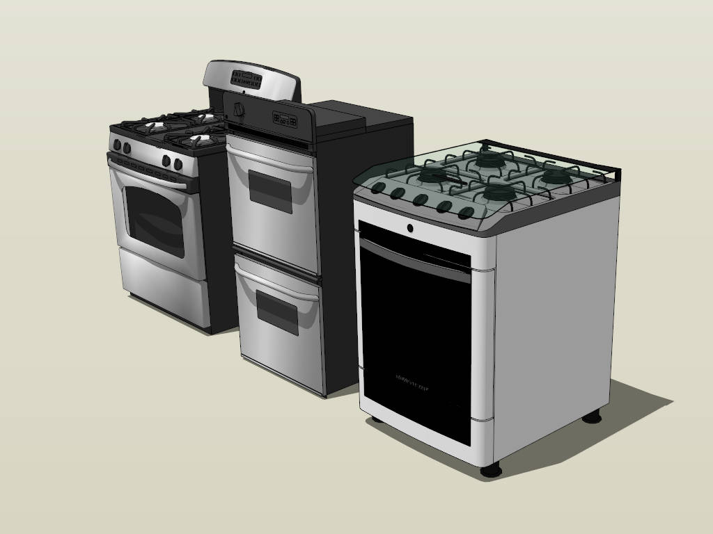 Kitchen Stoves and Ovens sketchup model preview - SketchupBox