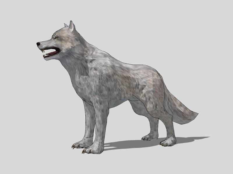 Eurasian Wolf sketchup model preview - SketchupBox
