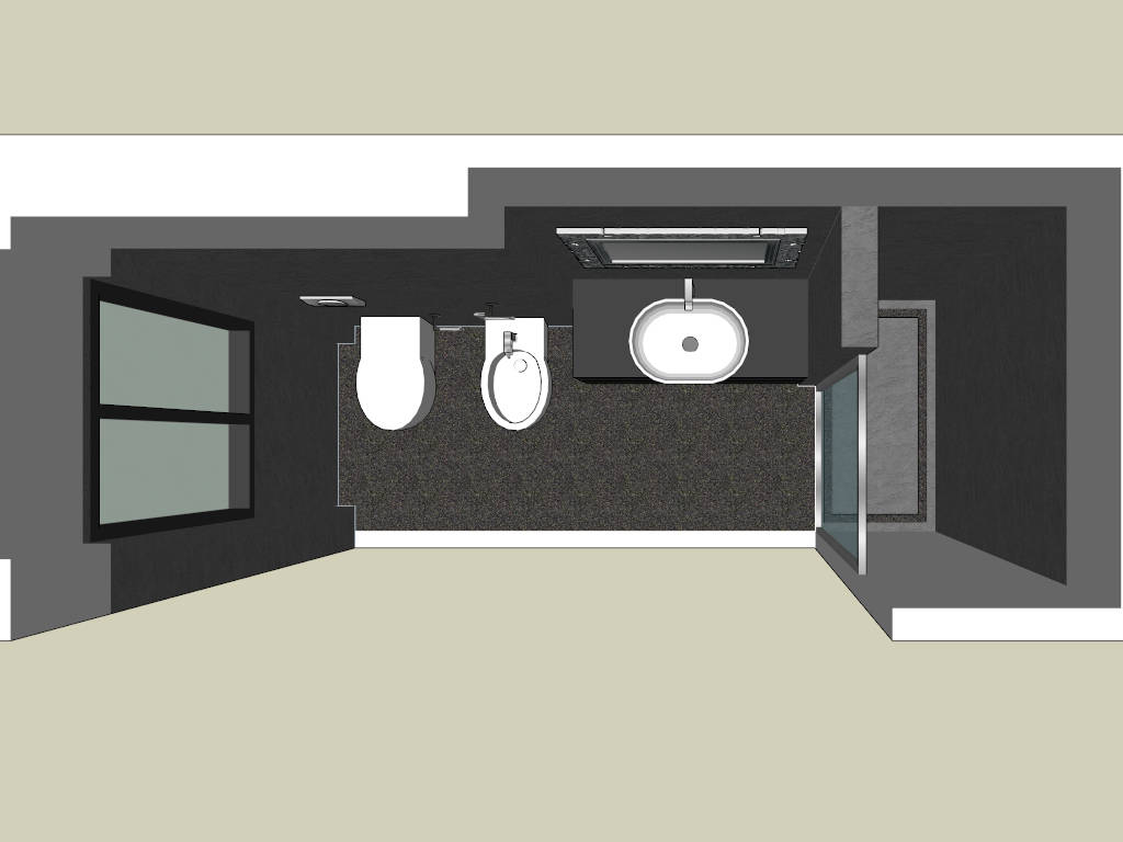 Simple Small Bathroom Idea sketchup model preview - SketchupBox