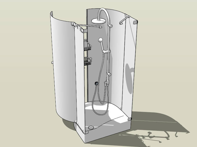 Bathroom Shower Unit sketchup model preview - SketchupBox