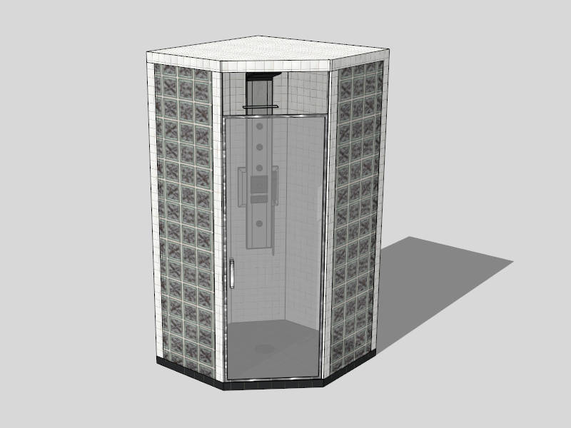Corner Shower Idea sketchup model preview - SketchupBox