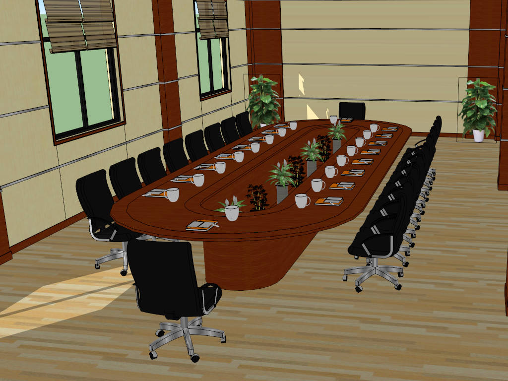 Meeting Room Interior Design sketchup model preview - SketchupBox