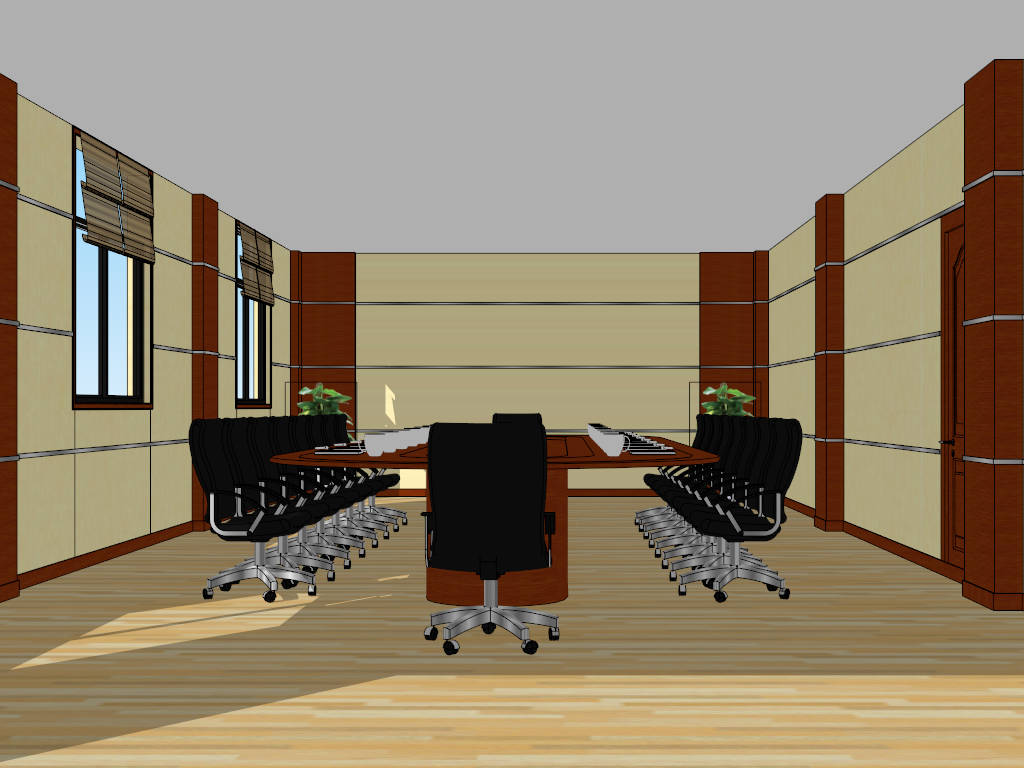 Meeting Room Interior Design sketchup model preview - SketchupBox