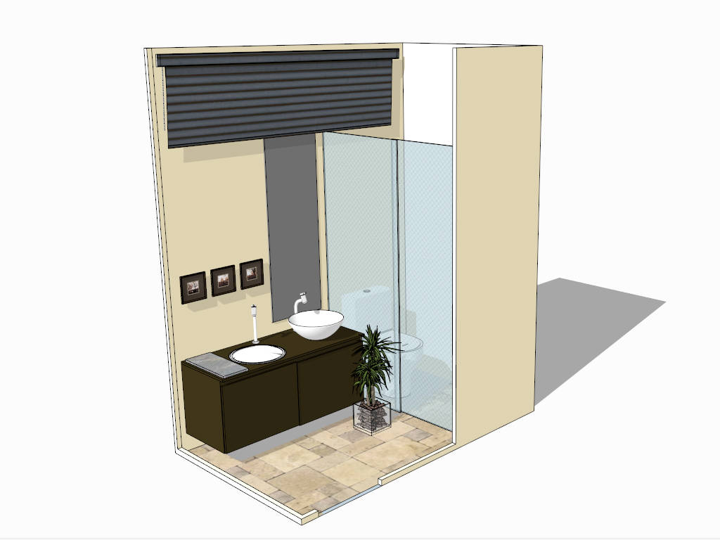Vanity for Small Bathroom sketchup model preview - SketchupBox