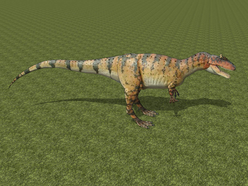 Saurophaganax Dinosaur sketchup model preview - SketchupBox