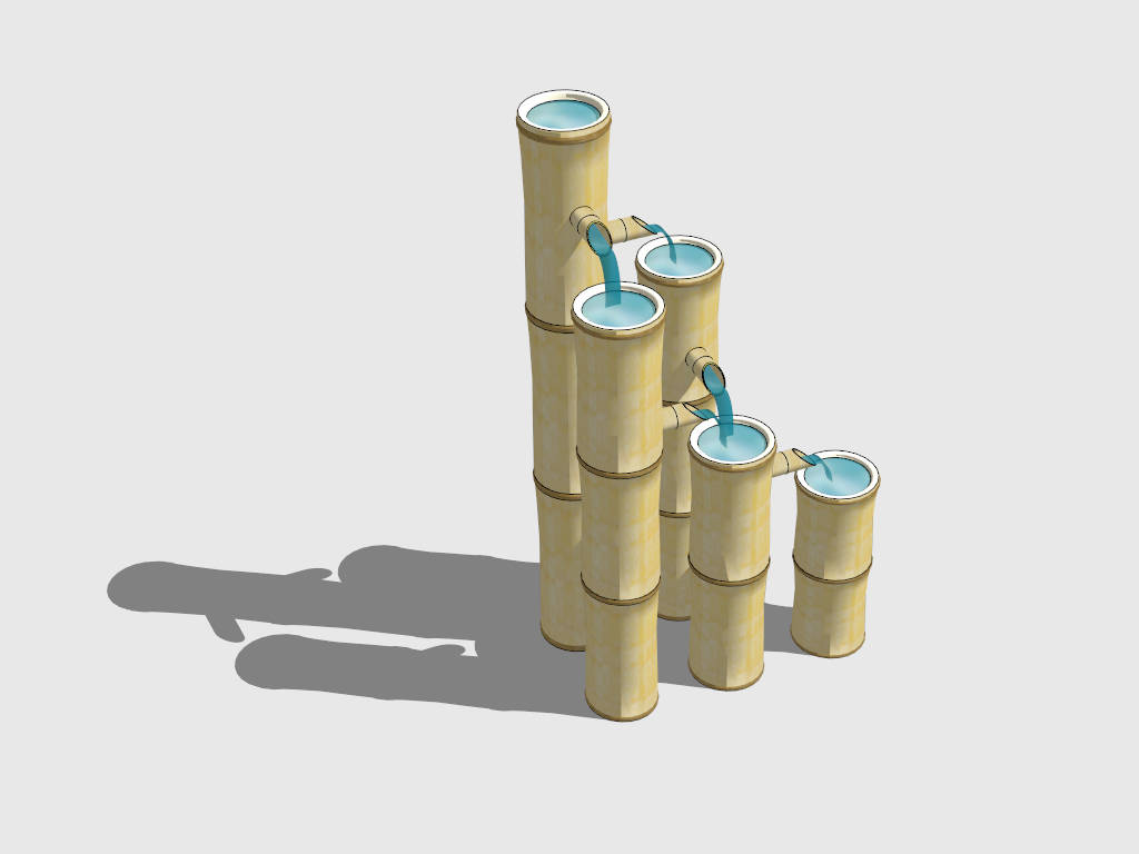 Japanese Bamboo Fountain sketchup model preview - SketchupBox