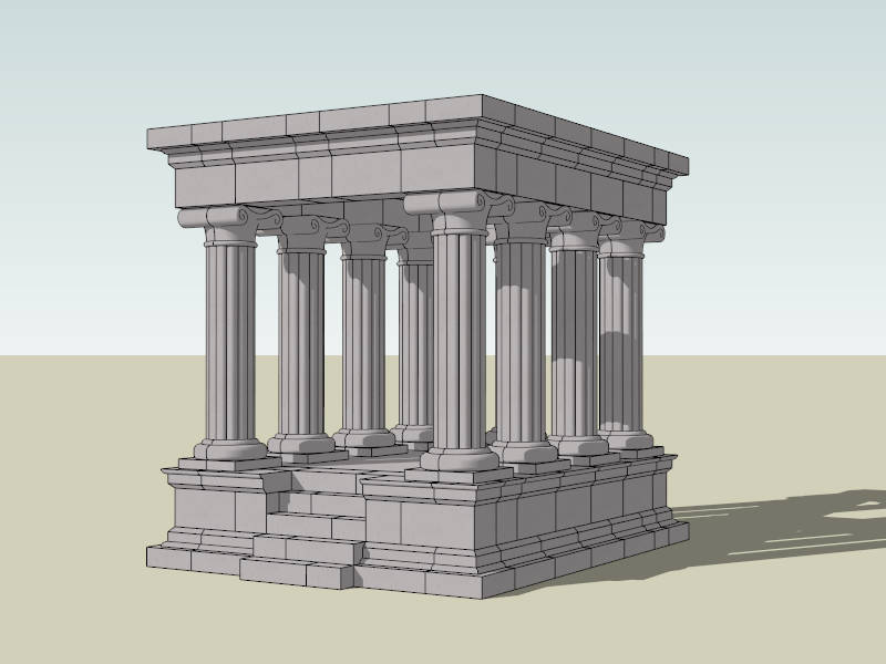 Greek-style Pergola sketchup model preview - SketchupBox