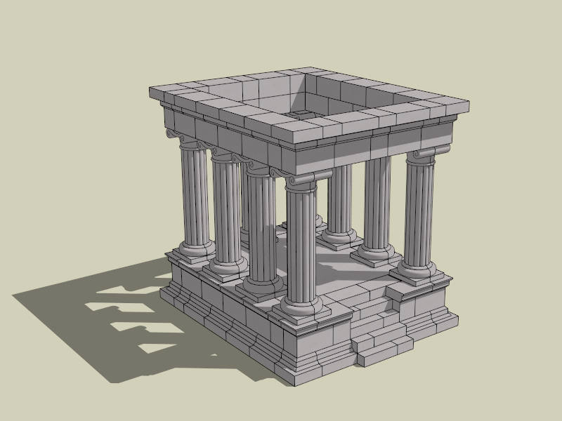 Greek-style Pergola sketchup model preview - SketchupBox