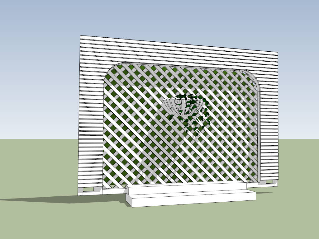 Decorative Garden Wall & Fence Panels sketchup model preview - SketchupBox