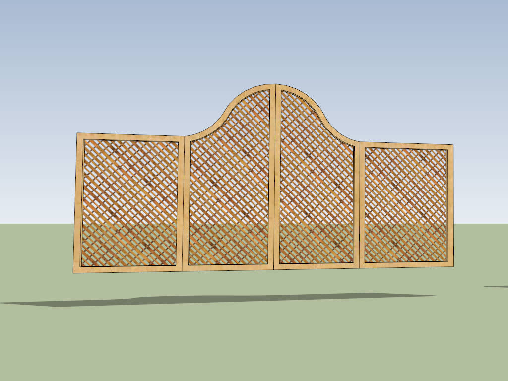 Decorative Garden Wall & Fence Panels sketchup model preview - SketchupBox