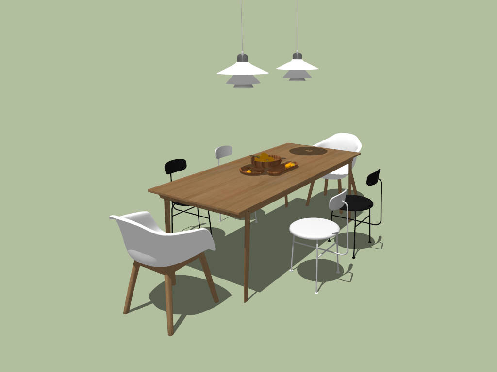 Industrial Modern Dining Set sketchup model preview - SketchupBox