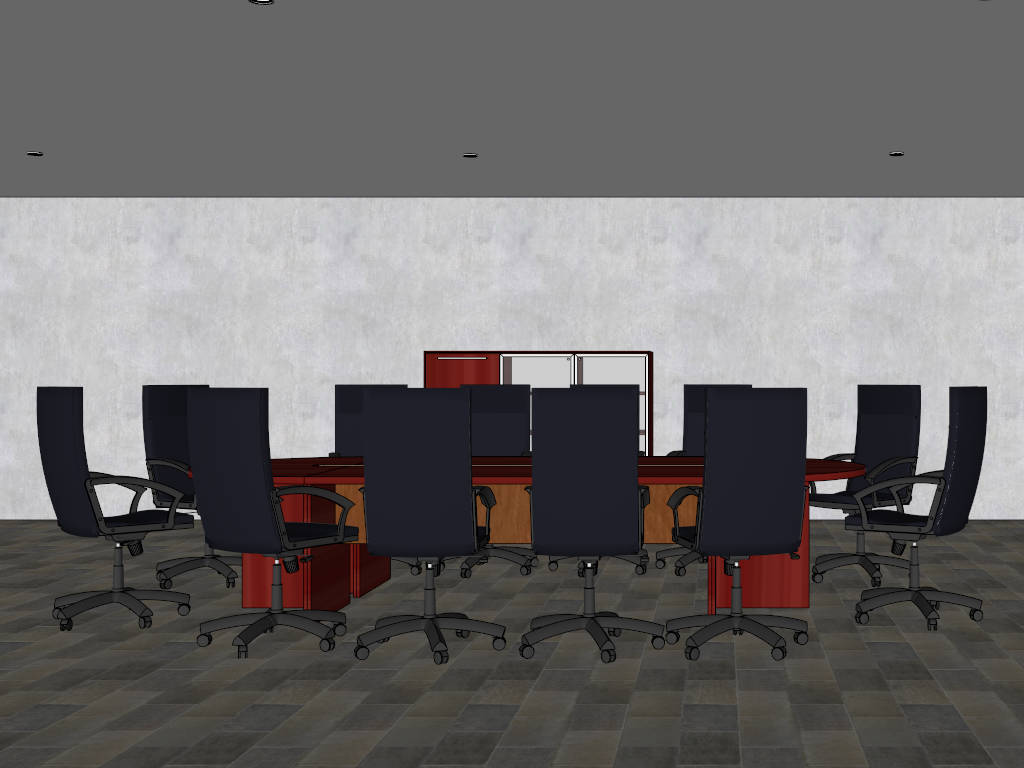 Conference Room Furniture Set sketchup model preview - SketchupBox