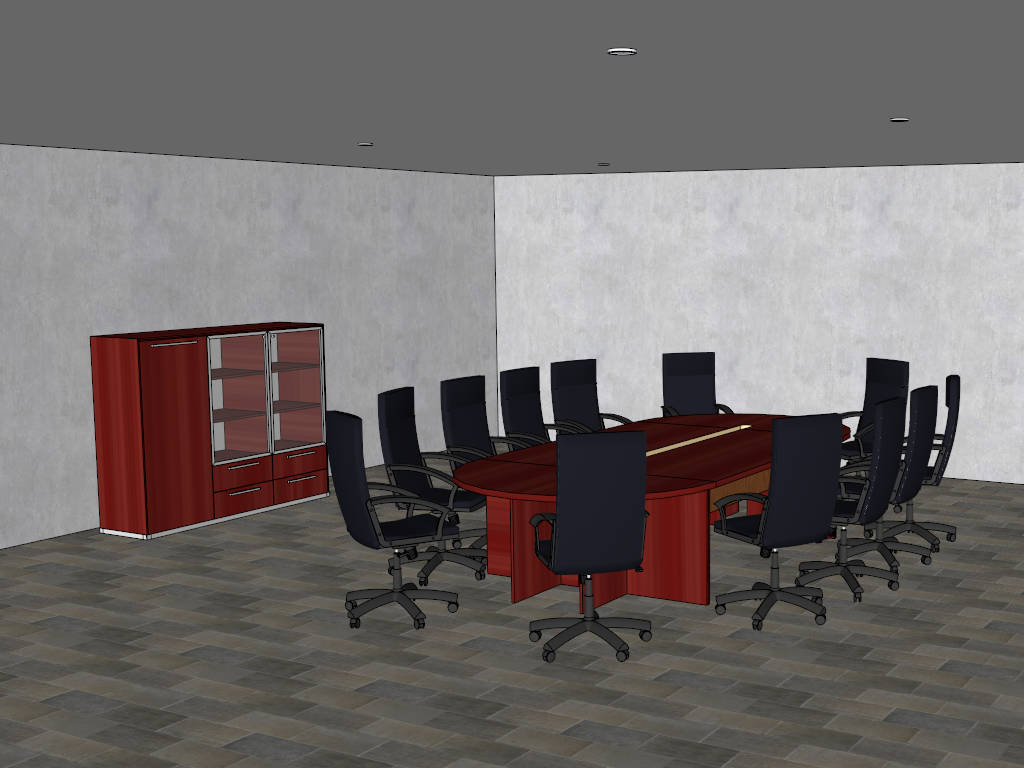 Conference Room Furniture Set sketchup model preview - SketchupBox