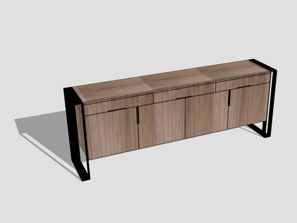 Minimalist TV Cabinet sketchup model preview - SketchupBox
