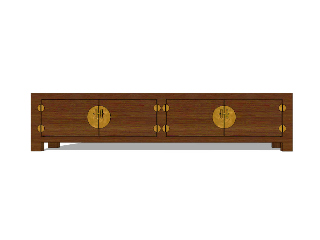 Antique Chinese TV Cabinet sketchup model preview - SketchupBox