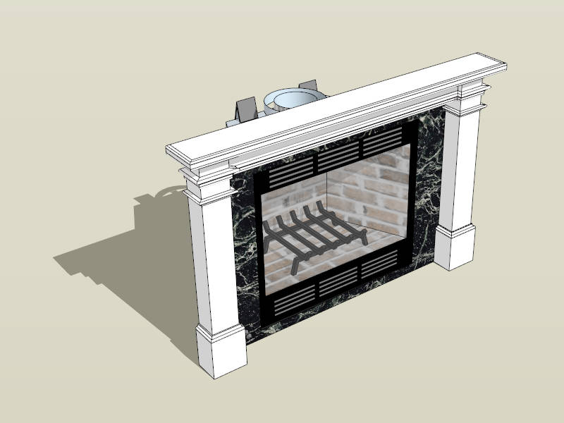 Traditional Fireplace Idea sketchup model preview - SketchupBox