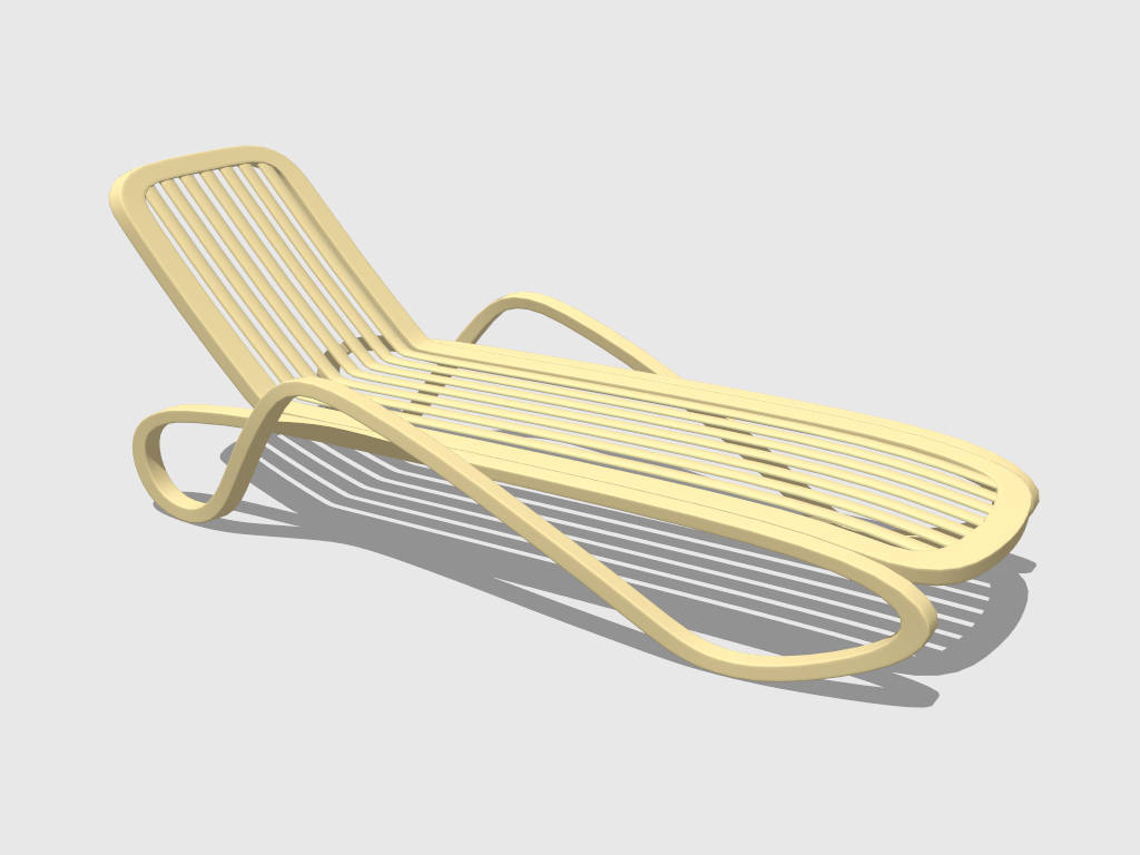 Patio Chaise Sun Lounger sketchup model preview - SketchupBox