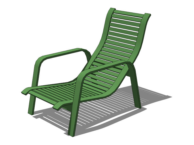 Deck Lounge Chair sketchup model preview - SketchupBox