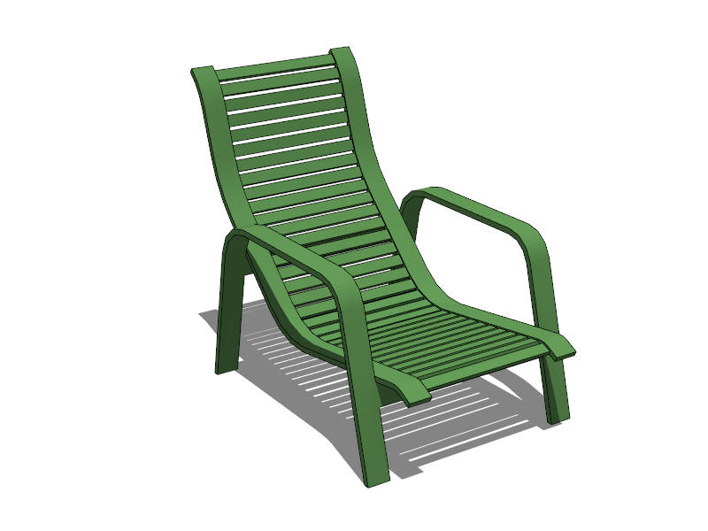 Deck Lounge Chair sketchup model preview - SketchupBox