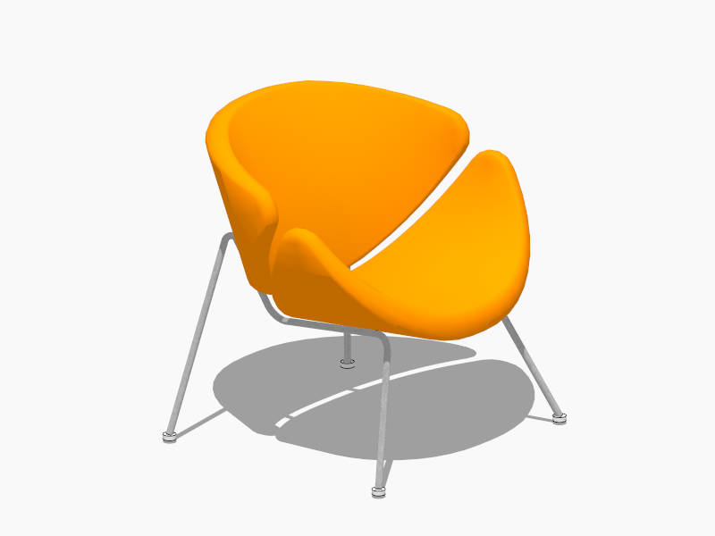 Orange Slice Lounge Chair sketchup model preview - SketchupBox