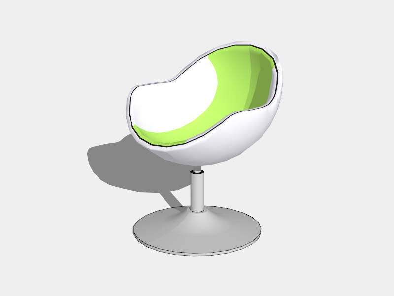 Retro Bowl Chair sketchup model preview - SketchupBox
