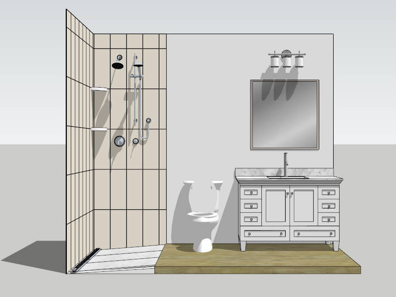 Small Bathroom Inspiration sketchup model preview - SketchupBox