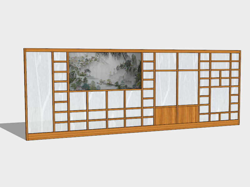 Shoji Screens Room Dividers sketchup model preview - SketchupBox