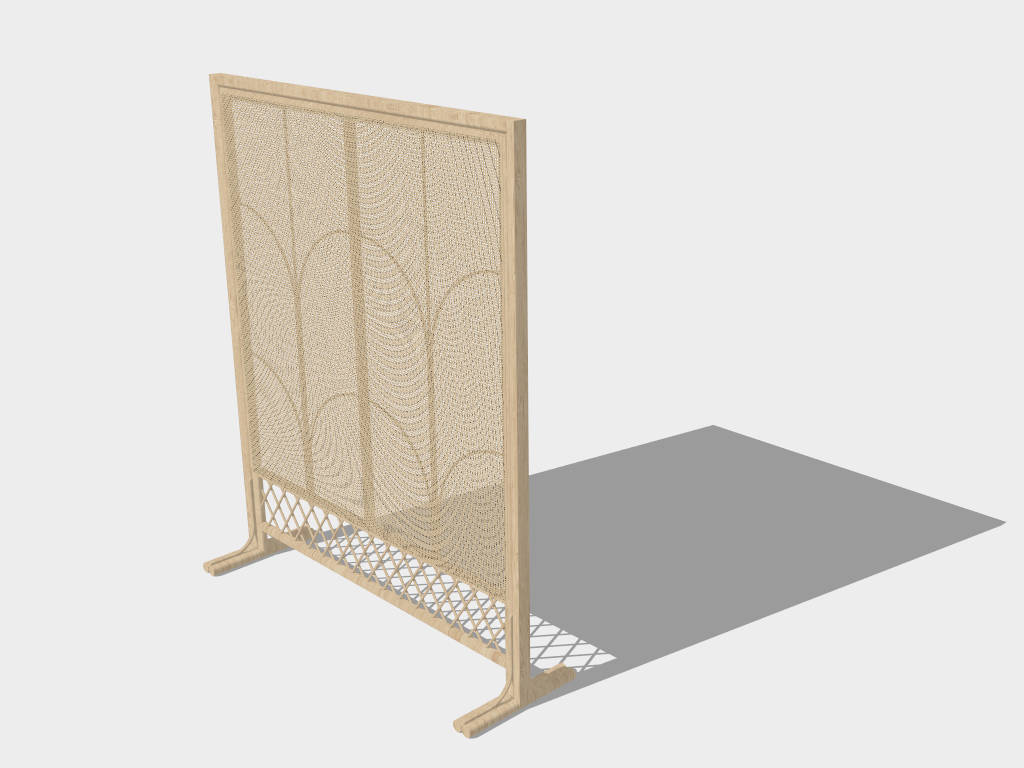 Rattan Room Divider Screen sketchup model preview - SketchupBox
