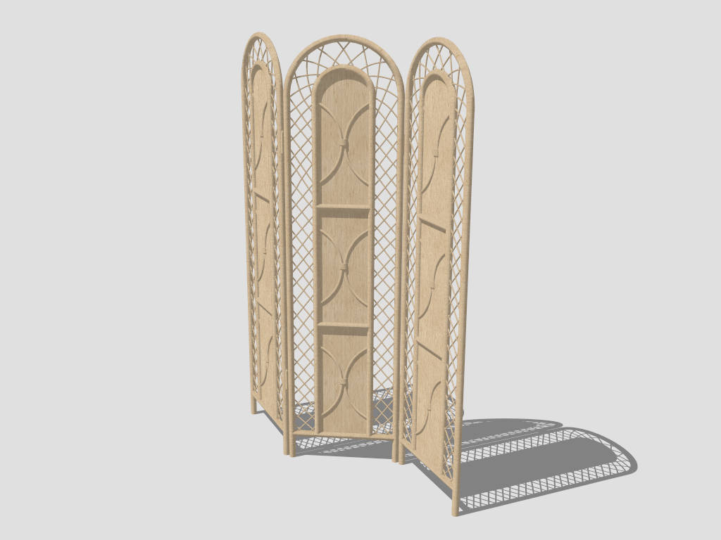 3 Panel Room Divider sketchup model preview - SketchupBox