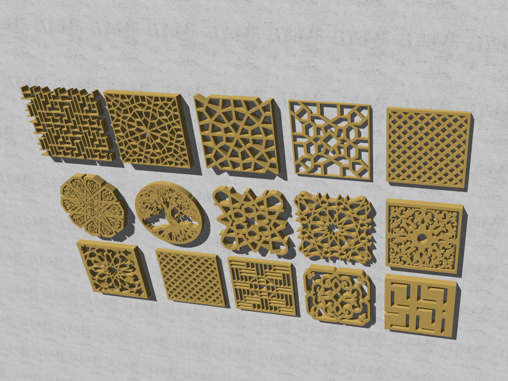 Lattice Window Collection sketchup model preview - SketchupBox