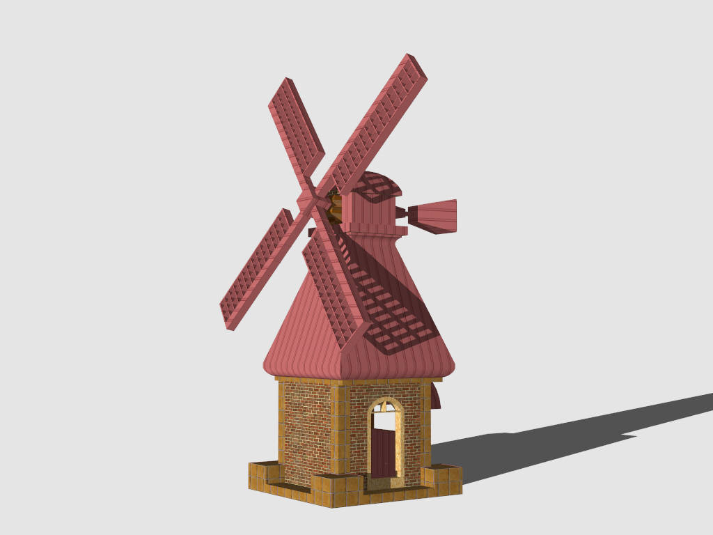 Ornamental Garden Windmill sketchup model preview - SketchupBox