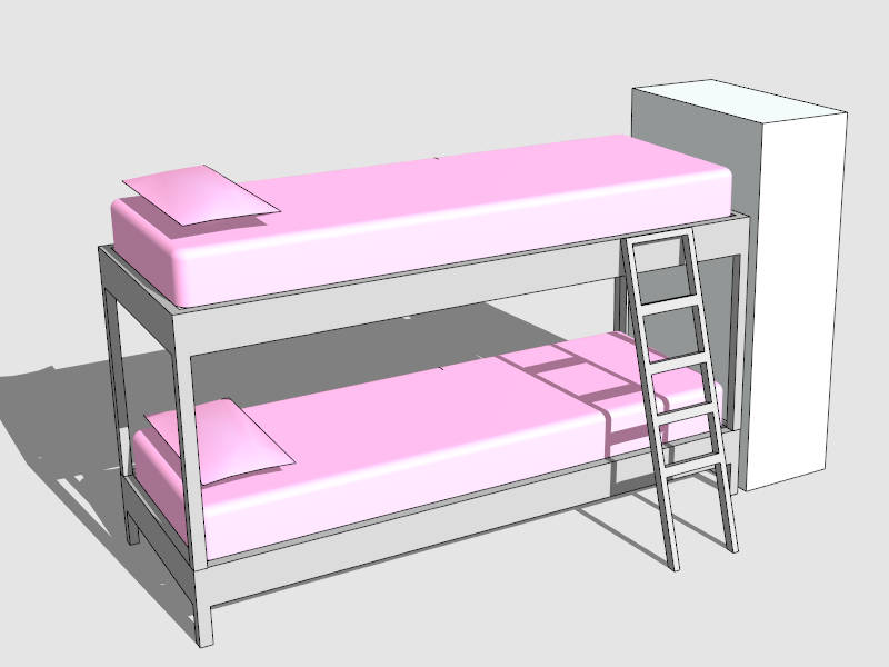 College Bunk Beds sketchup model preview - SketchupBox