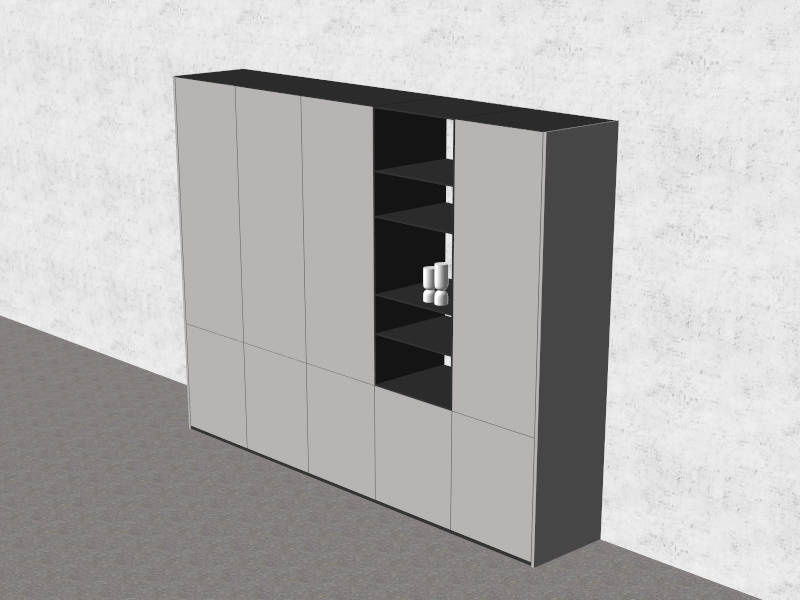 Modern Wardrobe Cabinet Design sketchup model preview - SketchupBox