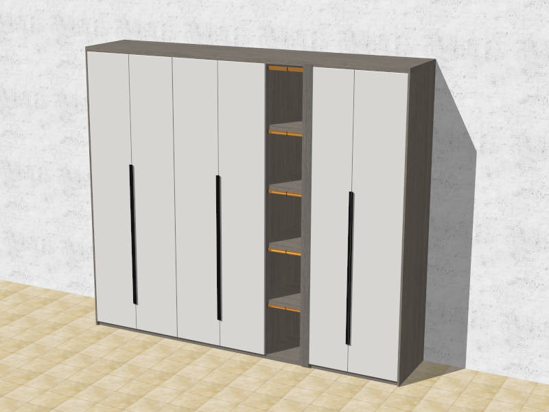 Large Wardrobe Cabinet sketchup model preview - SketchupBox