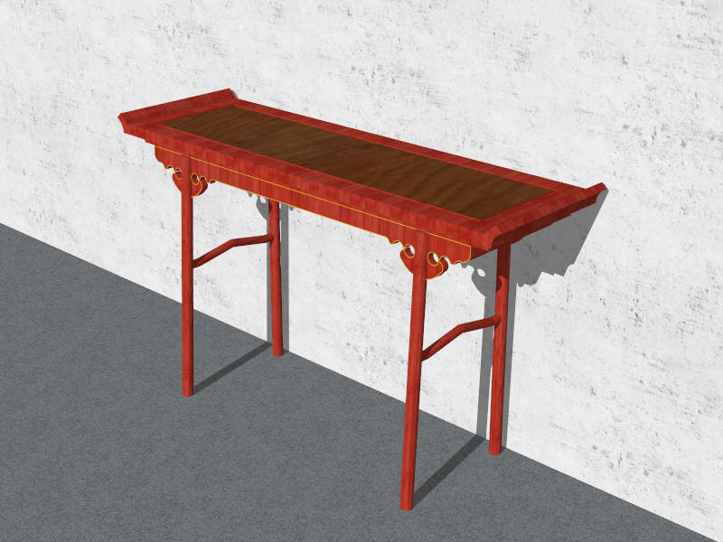 Antique Chinese Console Table sketchup model preview - SketchupBox