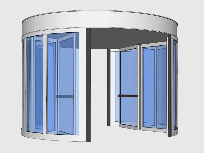 Large Revolving Door sketchup model preview - SketchupBox