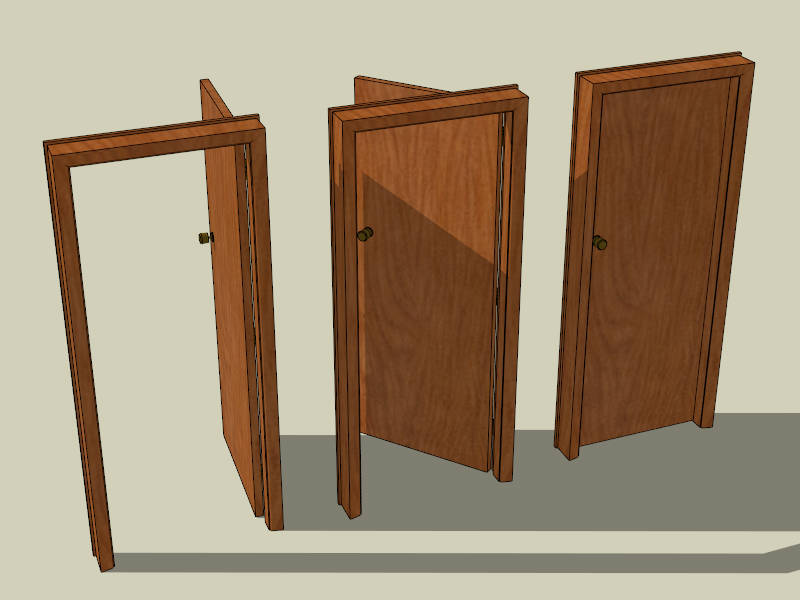 Interior Wood Doors sketchup model preview - SketchupBox